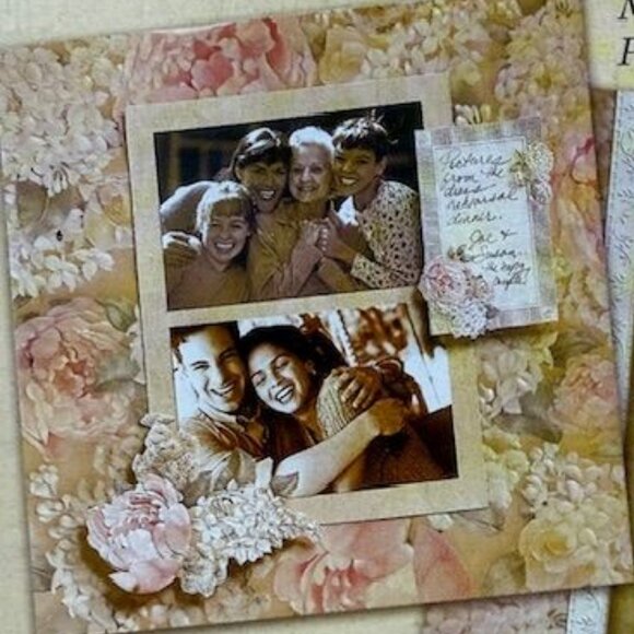 Vintage K & Company 13.75" x 12.5" English Floral Scrapbook Kit Papers & Vellums - Picture 2 of 16